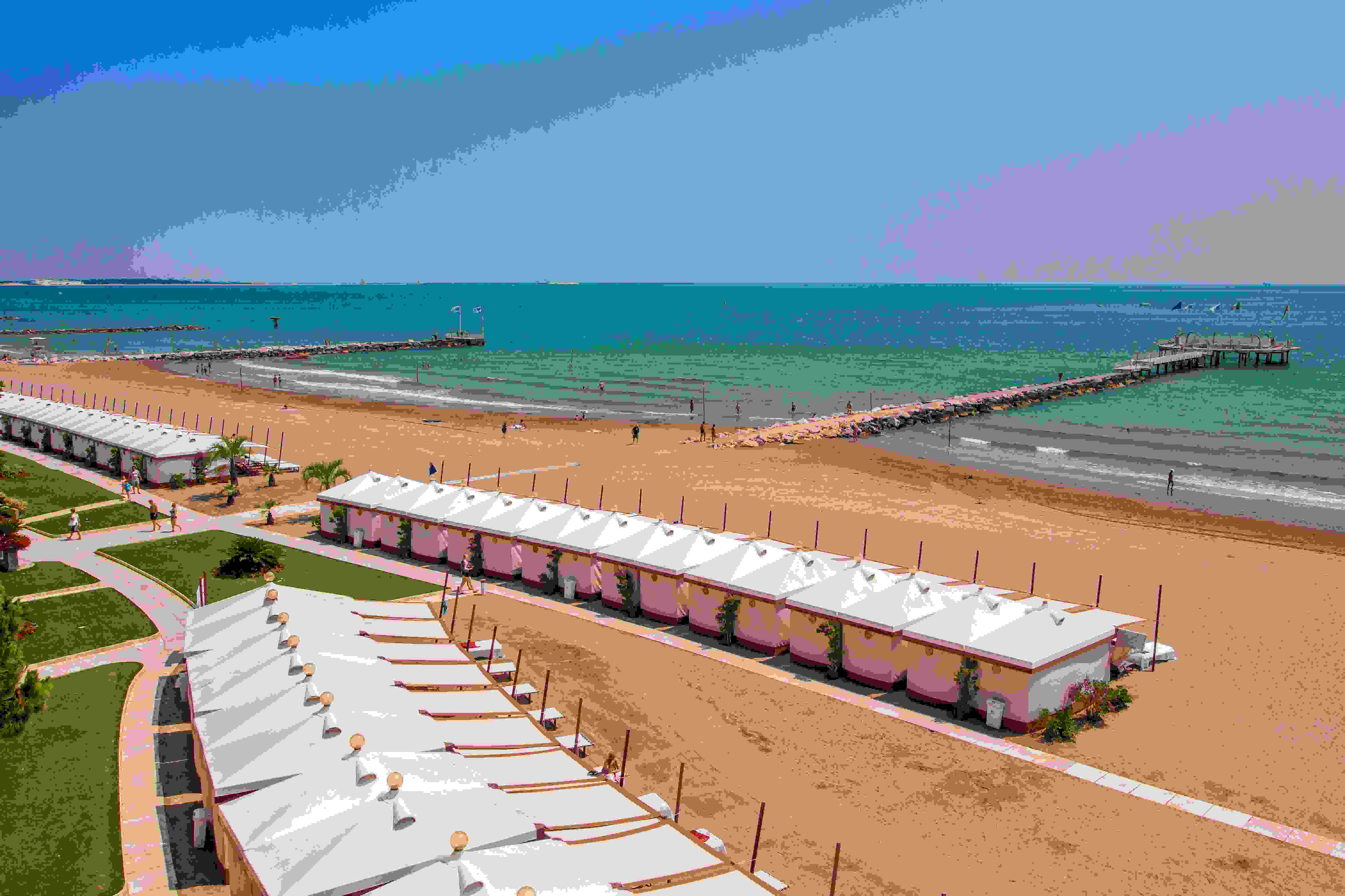 Beach at Venice Lido, Italy, Hotel Excelsior Venice Lido Resort