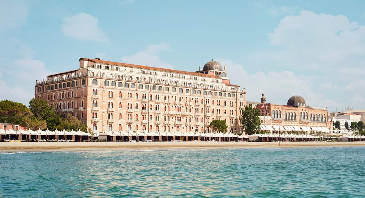 The view from the sea of Hotel Excelsior Venice Lido Resort | 5 star Hotel Venice, Italy
