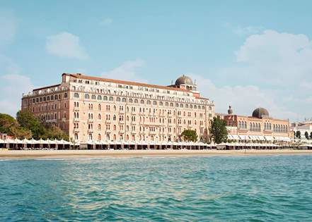 The view from the sea of Hotel Excelsior Venice Lido Resort | 5-star Hotel in Venice Lido, Italy