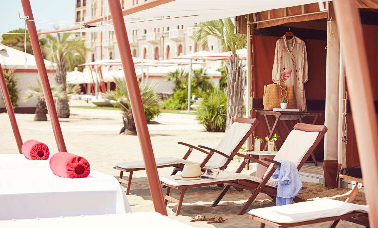 Cabanas on Venice Lido, Italy | Hotel Excelsior Venice Lido Resort