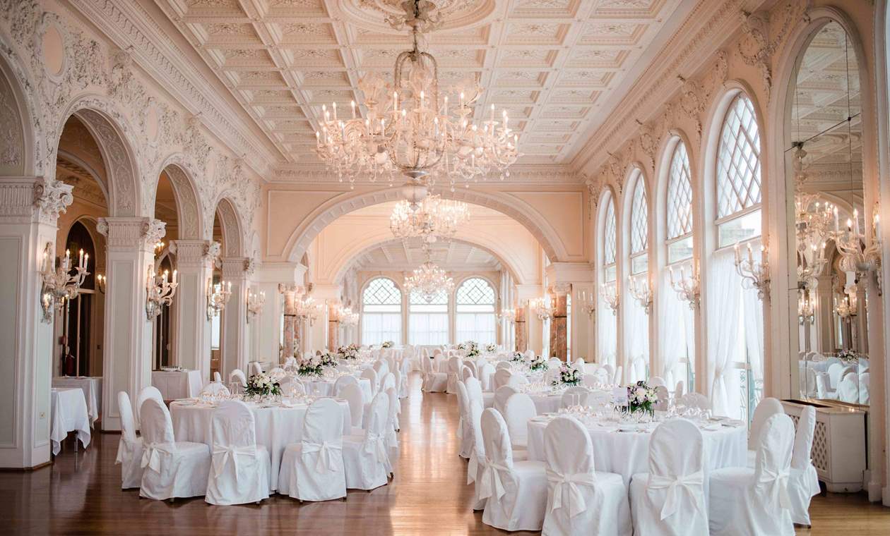 The interiors of Sala Stucchi for wedding receptions, Hotel Excelsior Venice Lido Resort
