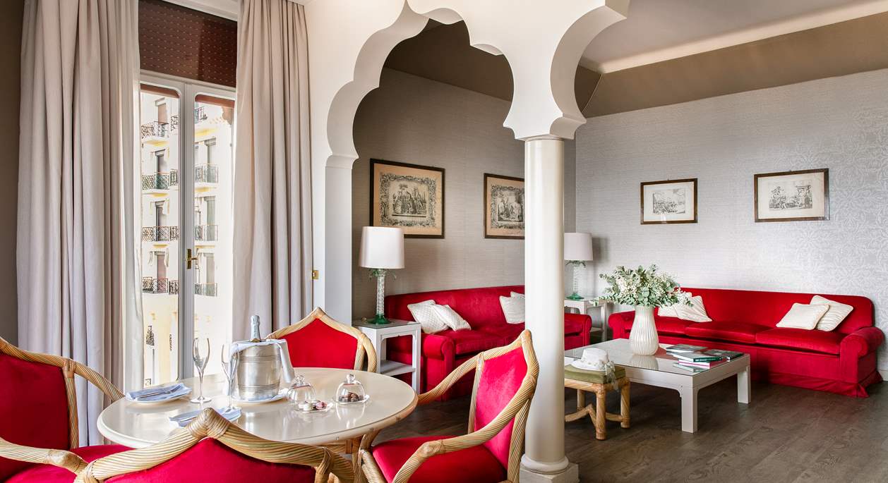 Interni di una suite dell'Hotel Excelsior Venice Lido Resort, hotel di lusso a Venezia