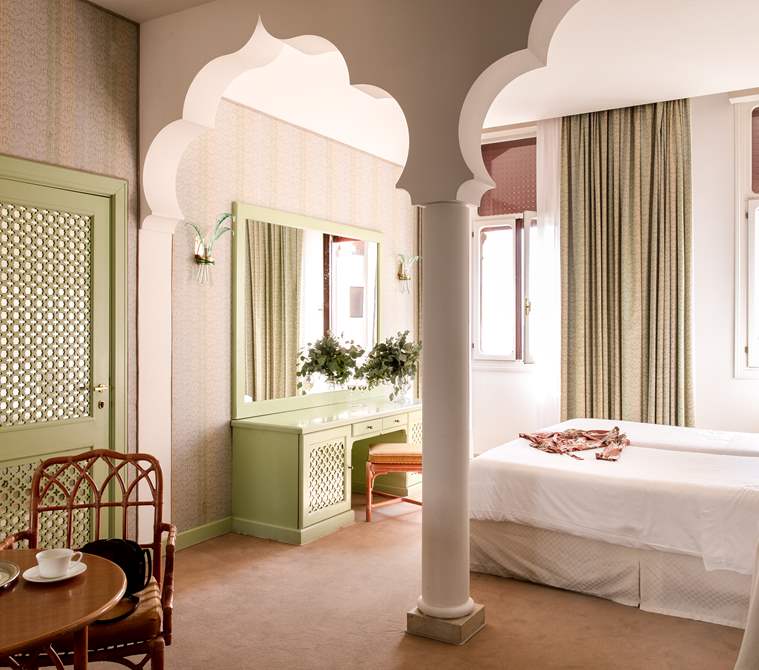 The interiors of a suite of Hotel Excelsior Venice Lido Resort | Luxury suites in Venice, Italy