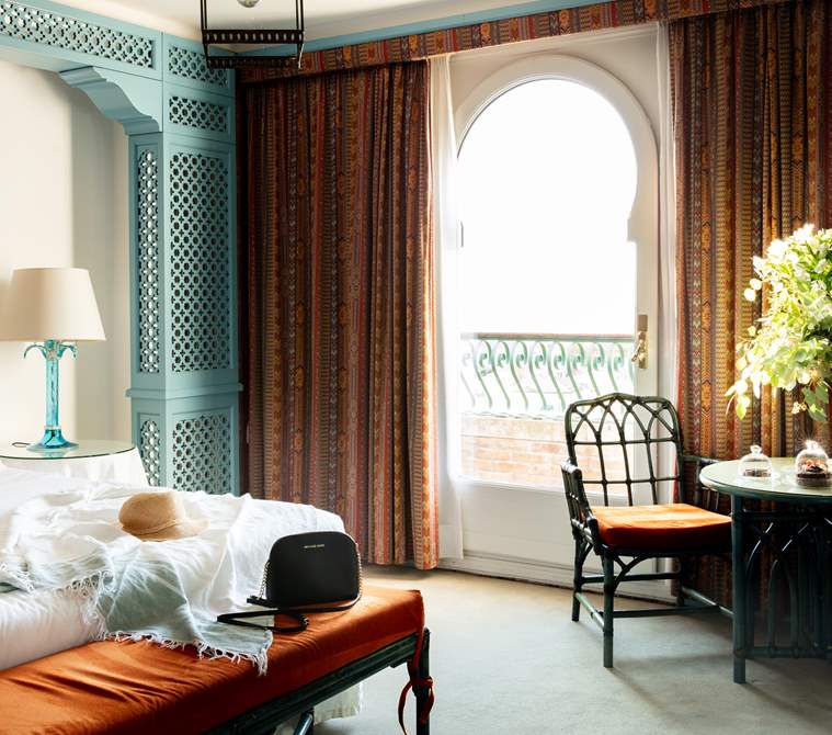 Interiors of a room of Hotel Excelsior Venice Lido Resort, sea view | Luxury rooms in Venice, Italy