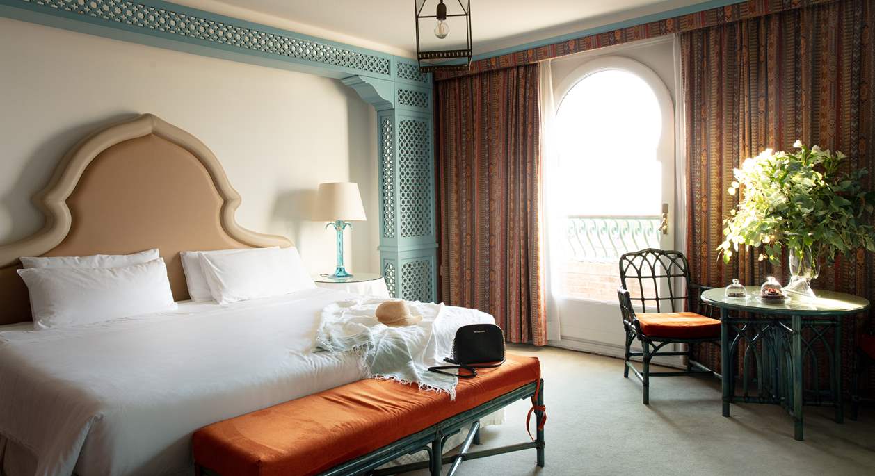 Interiors of a room of Hotel Excelsior Venice Lido Resort, sea view | Luxury rooms in Venice, Italy
