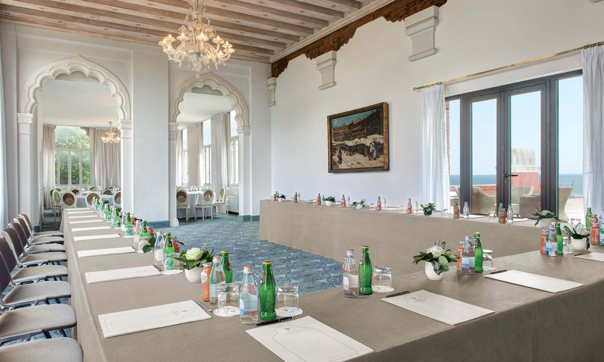 Elegant hotel conference center at Hotel Excelsior Venice Lido, a prestigious conference venue hotel for high-profile events in Venice.